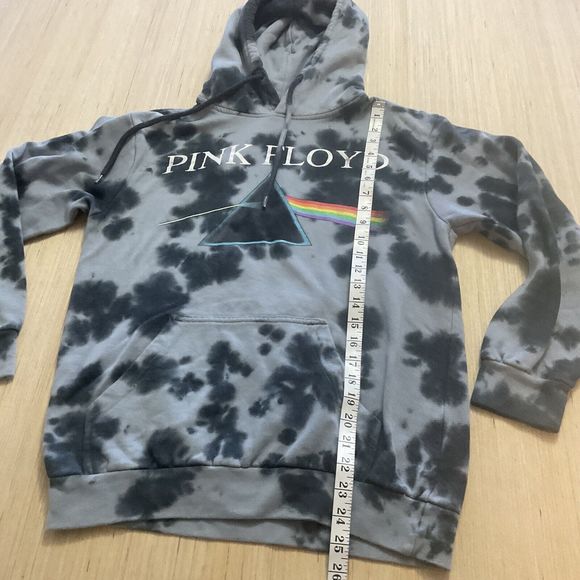 Pink Floyd Blue Tie Dye Hoodie Small Dark Side Of The Moon Tour Sweatshirt - Picture 6 of 7